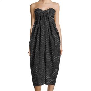Marysia black polka dot swim cover-up/jumpsuit